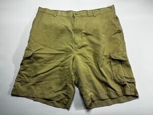 Tommy Bahama Men's Flat Front Tan Silk Cargo Shorts - Size 40x9.5*